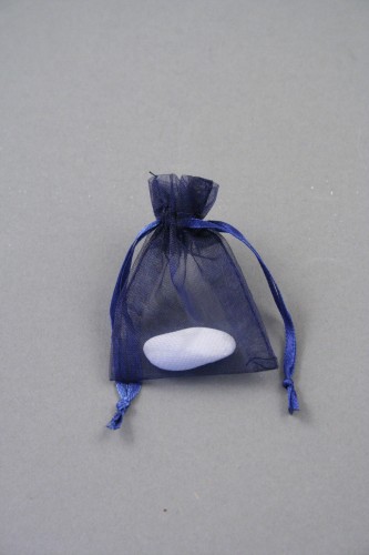Navy Blue Organza Gift Bag & Wedding Favour Bag. Approx Size 7cm x 5cm 