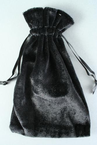 Black Velvet Drawstring Pouch. Approx Size 16cm x 11cm.