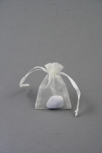 Ivory Organza Gift Bag. Size Approx 7cm x 5cm.