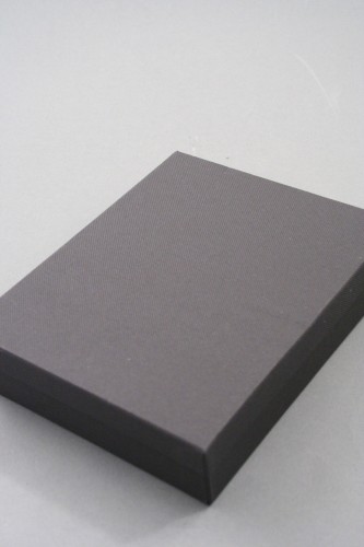 Black Giftbox with Black Flock Inner. Size 14cm x 18cm x 4cm