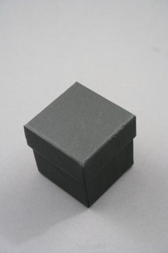 Black Ring Giftbox with Black Flock Inner. Approx Size 5cm x 5cm x 5cm