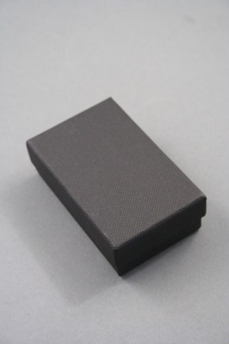 Black Giftbox with Black Flock Inner. Approx Size 5cm x 8cm x 2.5cm