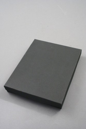 Black Giftbox with Black Flock Inner. Approx Size 18cm x 14cm x 2.6cm