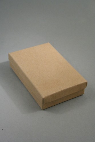Natural Brown Kraft Paper Gift Box with Black Insert. Approx Size: 11cm x 7cm x 2.5cm. This Box has a Black Flocked Foam Pad Insert.