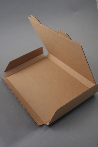 Natural Brown Card Fold Flat Packing Box. Approx Size: 23cm x 16cm x 2cm.