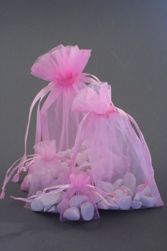 Pink Organza Gift Bags