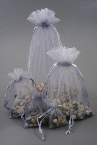 Silver Organza Bags