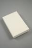 Lined Textured Cream Gift Box with White Flock Insert with top slits and holes for earrings Size 11cm x 7cm x 2.2cm. - view 2