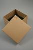 Natural Brown Paper Gift Box. Approx Size: 10cm x 10cm x 6cm. This Box has a Black Flocked Foam Pad Insert. - view 1