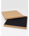 Brown Kraft Paper Gift Box with Removeable Black Flock Inner. Approx Size 24cm x 20cm x 2cm - view 2