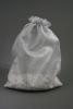 Silver Organza Gift Bag with Shiny Silver Thread. Approx Size 22cm x 14cm  - view 1