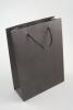 Black Printed Kraft Paper Gift Bag with Black Cord Handles. Approx Size 20cm x 15cm x 6cm - view 2