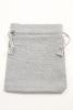 Grey Colour Drawstring Cotton Rich Gift Bag with Matching Drawstring. 80% Cotton / 20% Polyester Mix. Approx 13cm x 10cm - view 2