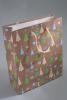 Brown Paper Gift Bag with Christmas Tree Design. Approx Size 22cm x 18cm x 7cm - view 1