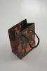 Black Floral Printed Kraft Paper Gift Bag with Black Corded Handles. Size Approx 11cm x 8cm x 5cm. - view 1