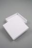 White Giftbox with White Flocked Inner. Approx Size 9cm x 9cm x 2.2cm - view 1