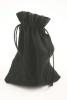 Black Colour Drawstring Cotton Rich Gift Bag 80% Cotton / 20% Polyester Mix. Approx 20cm x 15cm - view 1
