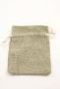 Olive Colour Drawstring Cotton Rich Gift Bag 80% Cotton / 20% Polyester Mix. Approx 10cm x 8cm - view 2
