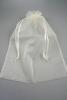 Ivory Organza Gift Bag with Ribbon Drawstring. Size Approx 40cm x 28cm - view 1