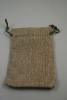 Olive Jute Effect Drawstring Gift Bag. Approx 15cm x 10cm - view 2