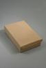 Natural Brown Kraft Paper Gift Box with Black Insert. Approx Size: 11cm x 7cm x 2.5cm. This Box has a Black Flocked Foam Pad Insert. - view 1