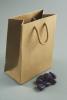 Natural Brown Paper Gift Bag with Corded Handle. Approx Size 14cm x 11cm x 6cm - view 1