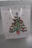 Merry Christmas and Tree Design Gift Bag with White Cord Handles. Approx Size 32cm x 26cm  x 10cm. - view 1