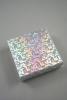 Silver Hologram Foil Gift Box with Black Flock Inner. Approx Size 9cm x 9cm x 3cm - view 2