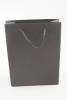 Black Printed Kraft Paper Gift Bag with Black Cord Handles. Approx Size 20cm x 15cm x 6cm - view 1