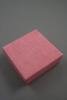 Pink Linen Effect Gift Box with Black Flocked Inner. Approx Size: 9cm x 9cm x 3cm. - view 1