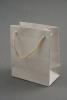 Matt Finish Cream Gift Bag with Matching Corded Handle. Approx Size 11cm x 9cm x 5cm - view 1