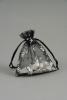 Black Organza Gift Bag with Silver Snowflake Print. Size Approx 10cm x 7.5cm. - view 1