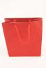Red Glitter Paper Gift Bag with Cord Handles.  Size Approx 21cm x 18cm x 8cm. - view 1