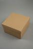 Natural Brown Paper Gift Box. Approx Size: 10cm x 10cm x 6cm. This Box has a Black Flocked Foam Pad Insert. - view 2