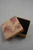 Floral Print Natural Brown Paper Cardboard Gift Box. Approx Size:8.5cm x 8.5cm x 3cm. This Box has a Black Flocked Foam Pad Insert - view 2