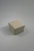 Taupe Linen Effect Gift Box with Black Flocked Inner. Approx Size: 5cm x 5cm x 3.5cm. - view 1