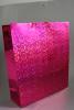 Pink Holographic Foil Gift Bag with Pink Corded Handles. Approx Size 27cm x 23cm x 8cm - view 1