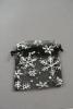 Black Organza Gift Bag with Silver Snowflake Print. Size Approx 10cm x 7.5cm. - view 2