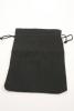 Black Colour Drawstring Cotton Rich Gift Bag 80% Cotton / 20% Polyester Mix. Approx 20cm x 15cm - view 2