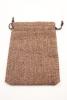 Walnut Jute Effect Drawstring Gift Bag. Approx 15cm x 10cm - view 2