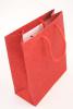 Red Glitter Paper Gift Bag with Cord Handles.  Size Approx 21cm x 18cm x 8cm. - view 2