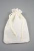 Natural Cream Jute Effect Drawstring Gift Bag. Size and Shape May Vary Slightly. Approx 15cm x 10cm - view 1