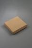 Natural Brown Kraft Paper Gift Box with Black Insert. Approx Size: 9cm x 9cm x 2cm. This Box has a Black Flocked Foam Pad Insert. - view 1